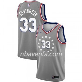 Camiseta Hombre Philadelphia 76ers Robert Covington 33 2018-19 Nike City Edition Gris Swingman